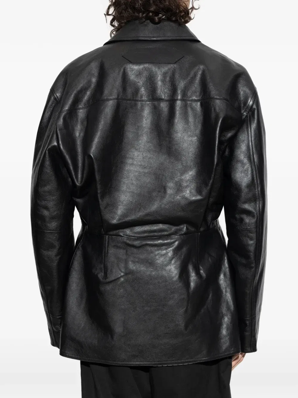 Кожаная куртка на пуговицах Gardian JACQUEMUS, черный — фото 4
