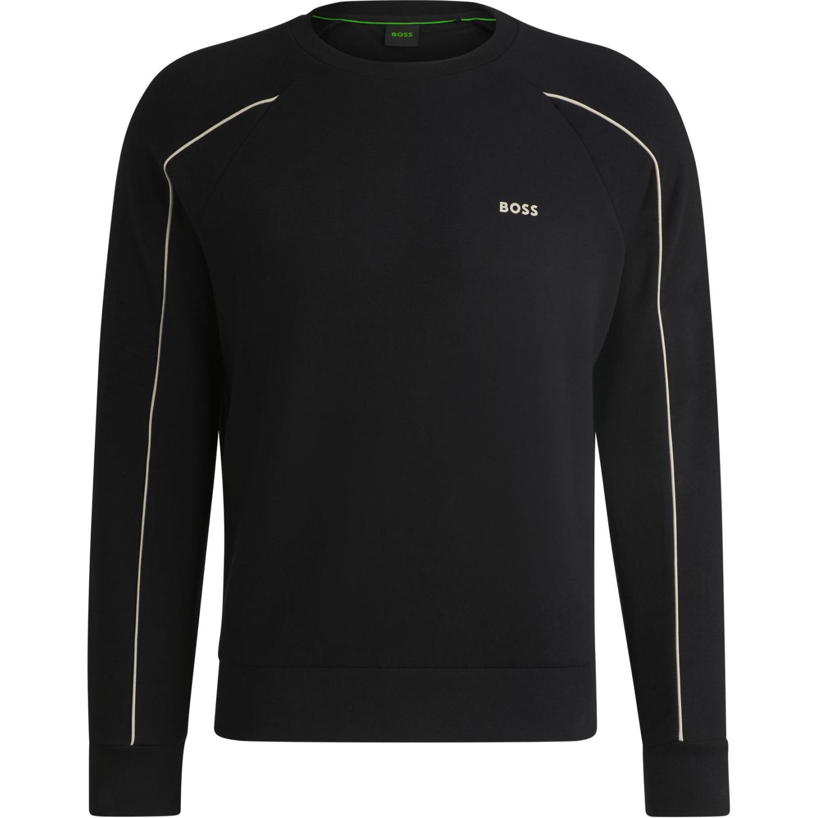 

Свитшот из хлопковой смеси с логотипом HUGO BOSS, черный