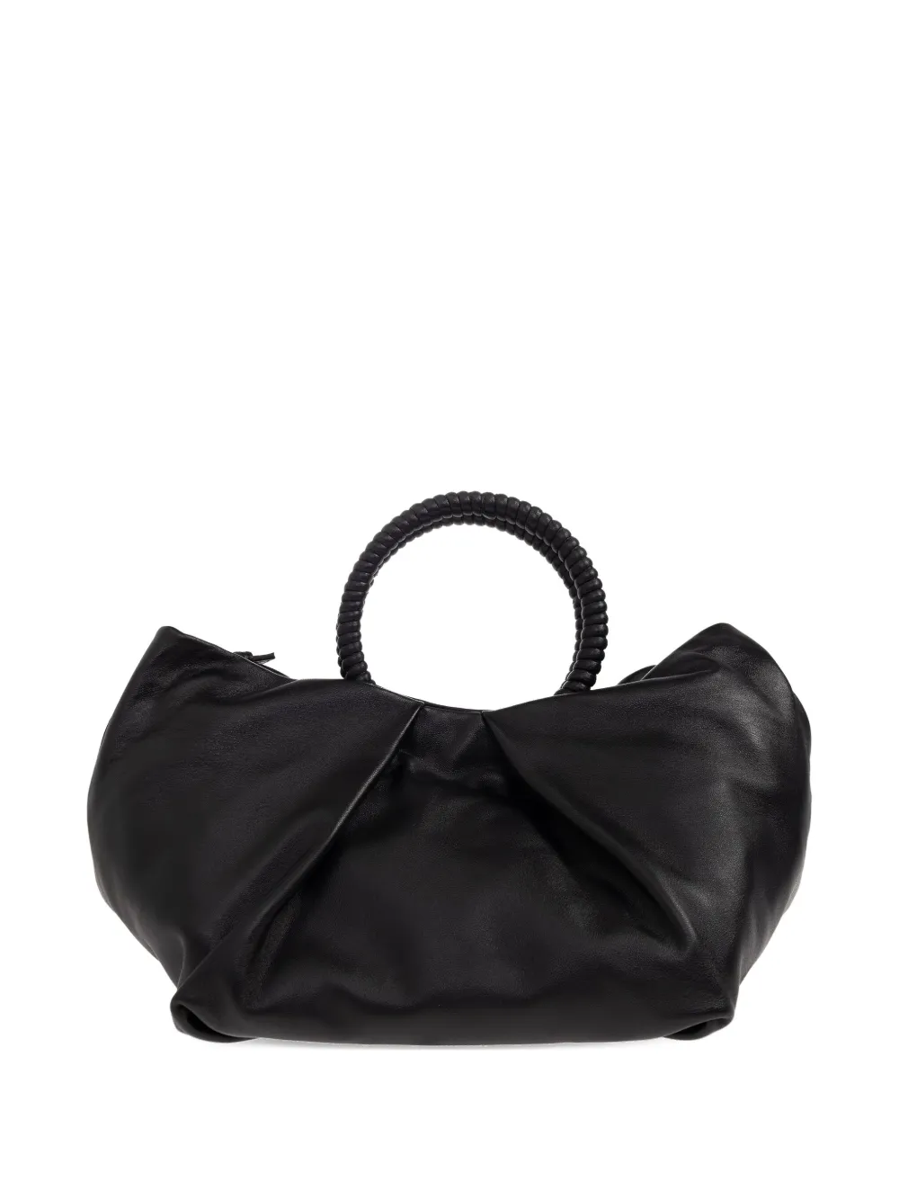 

Плиссированная кожаная сумка-тоут Sun IRO, черный