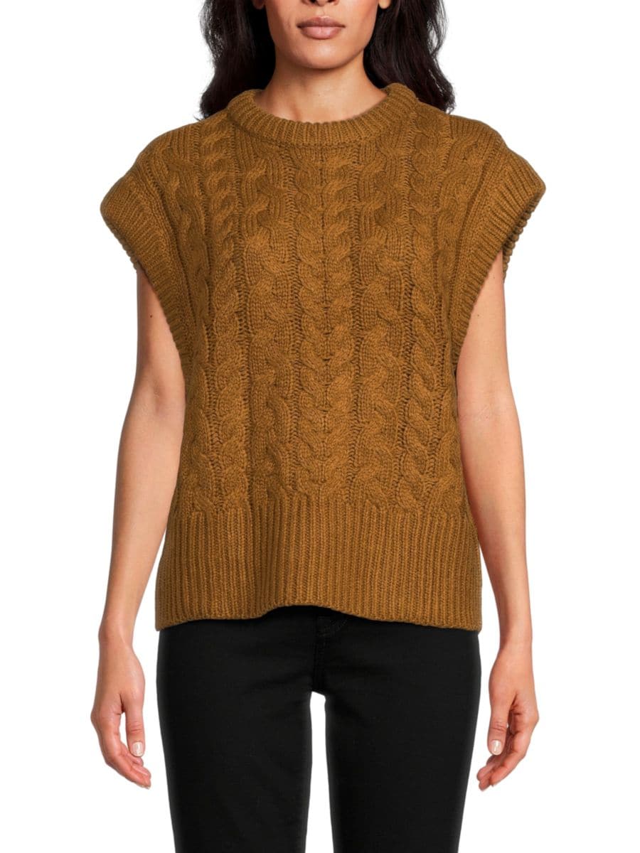 

Жилет-свитер Jesabelle Cableknit RD style, цвет Dark Pecan