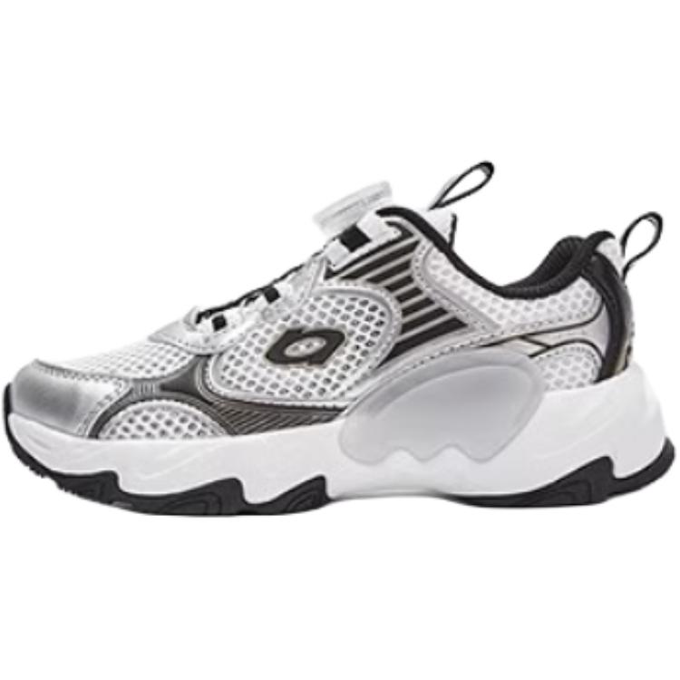 

Износостойкие дышащие низкие детские кроссовки для бега, серебристые BALABALA, серебряный/черный