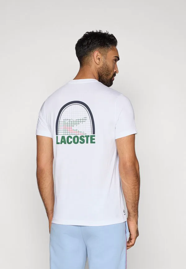 Теннисная футболка, спортивная футболка Lacoste Sport, White