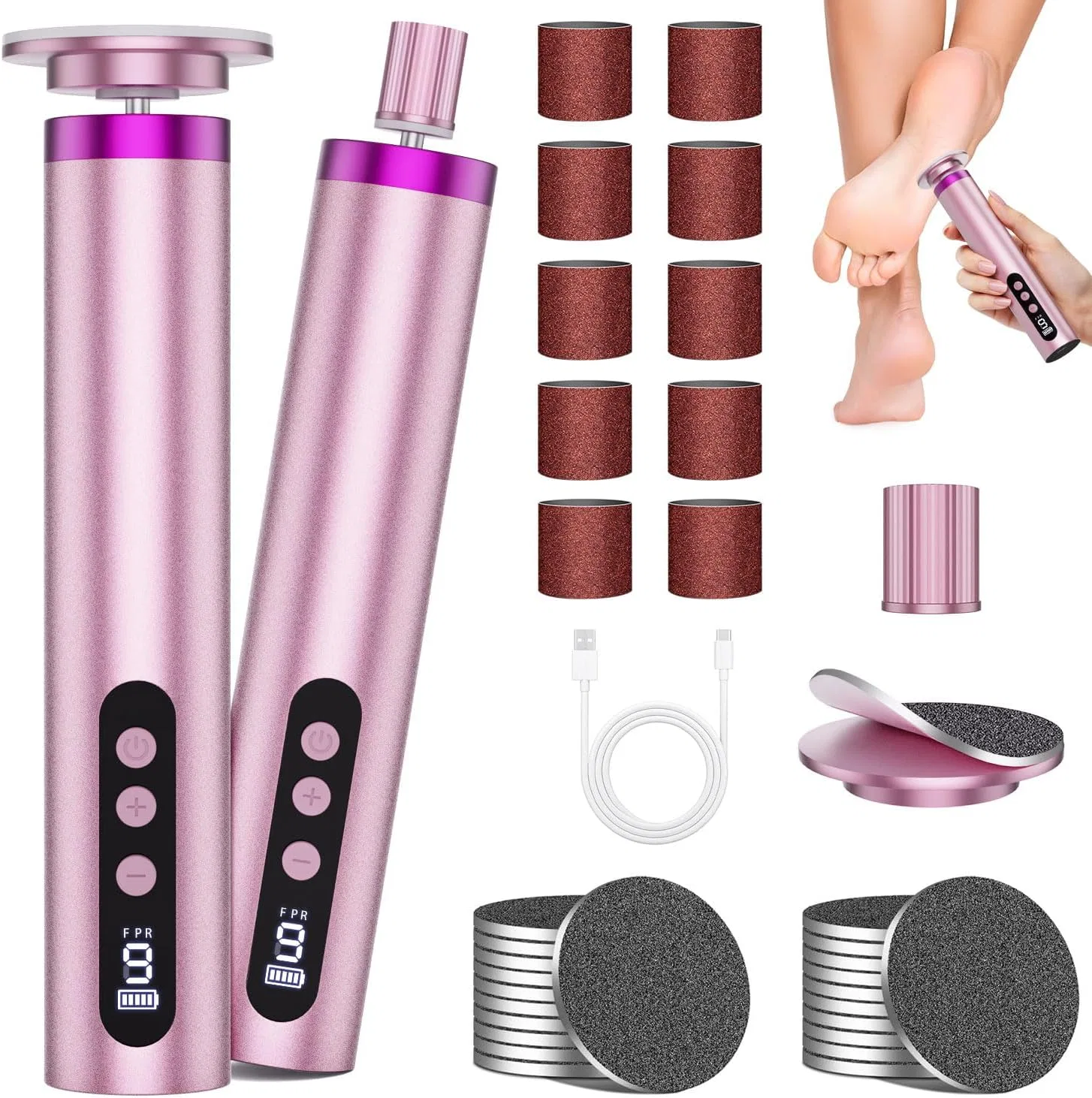 Электрический прибор для удаления мозолей 2-в-1 с 9 скоростями Lytropia
