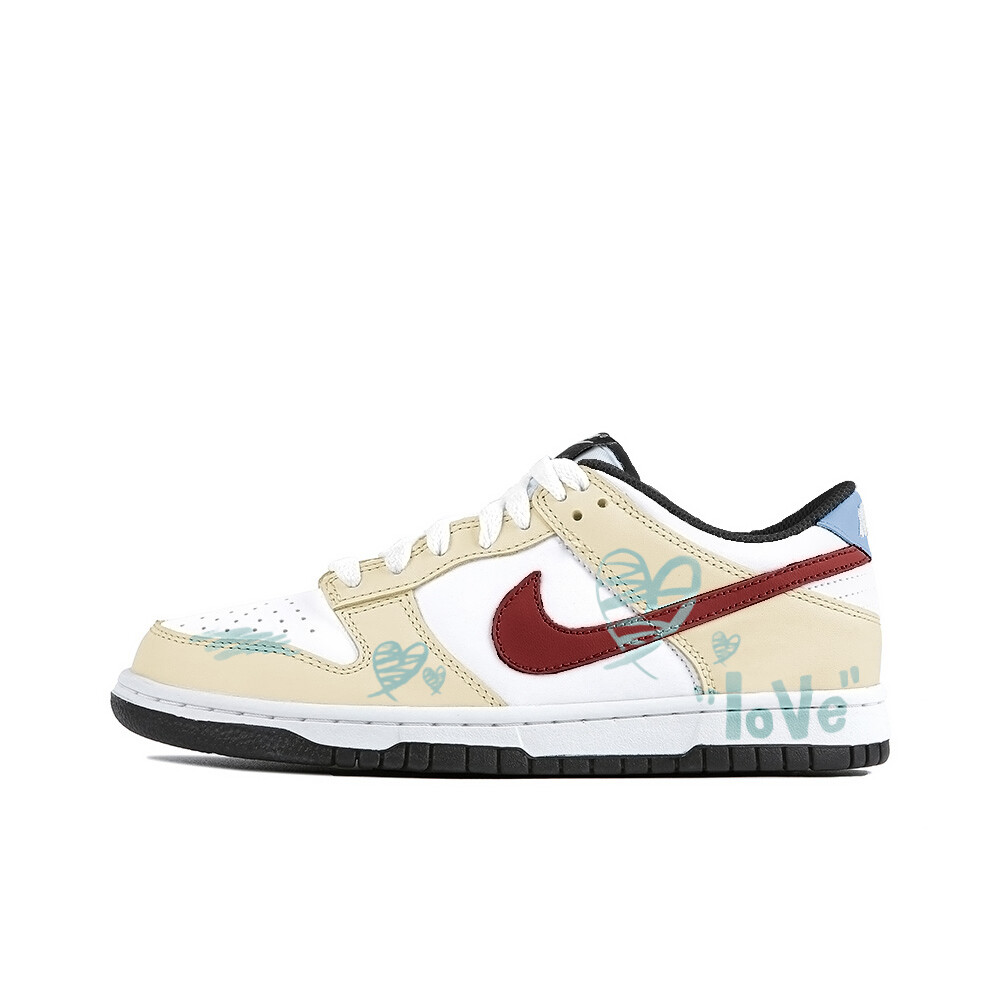 

Кроссовки Nike Dunk Skateboarding Shoes Women's Low-top White, светло-желтый