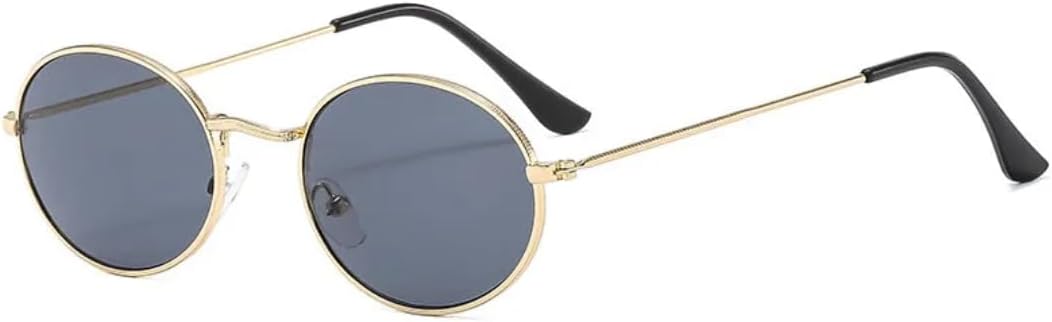 

Винтажные металлические овальные солнцезащитные очки для женщин, для активного отдыха, вождения, рыбалки, для мужчин, роскошные, с защитой от УФ-излучения UV400 TVTBBVV, Gold Gray