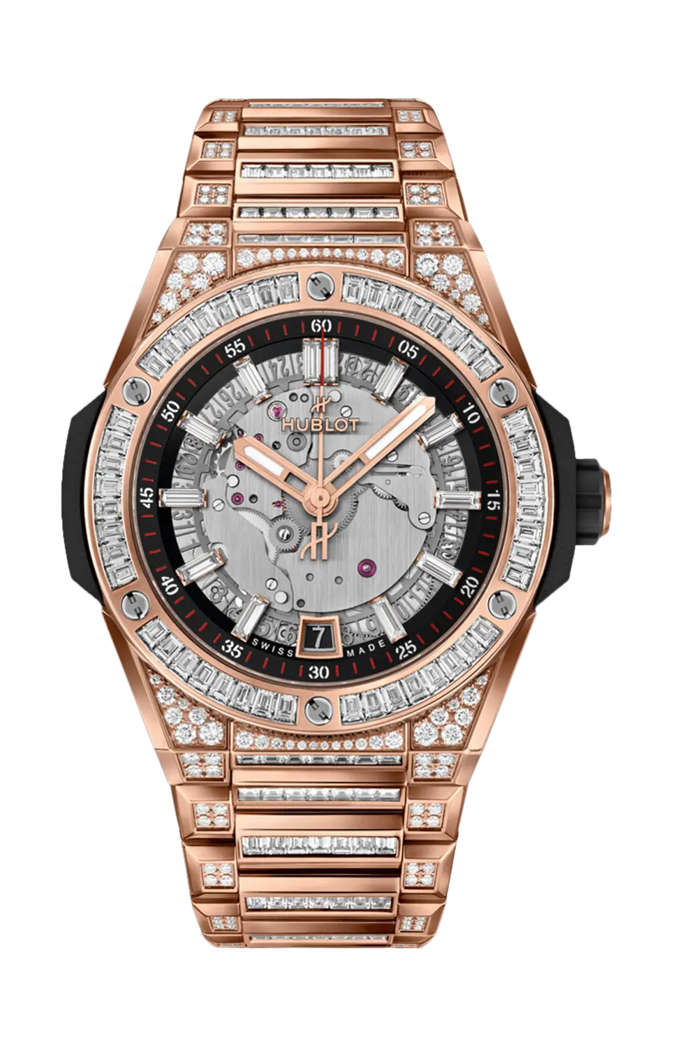 

Часы Hublot Big Bang integrated time only king gold jewellery 40 мм