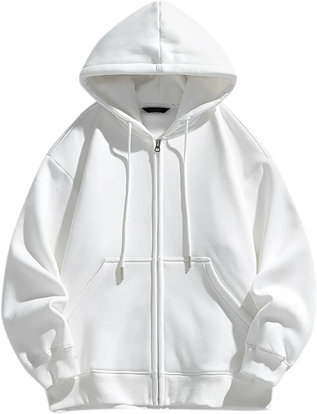 

Оверсайз худи для мужчин на молнии зимнее хлопковое с карманом