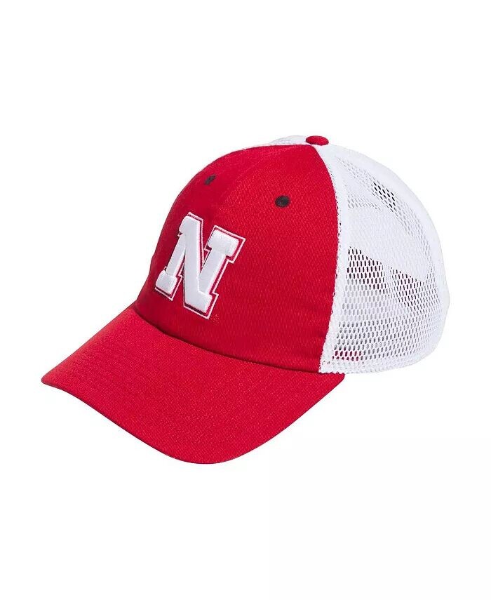 

Мужская шапка-талисман Scarlet Nebraska Huskers с широкими краями Trucker Adjustable Hat adidas