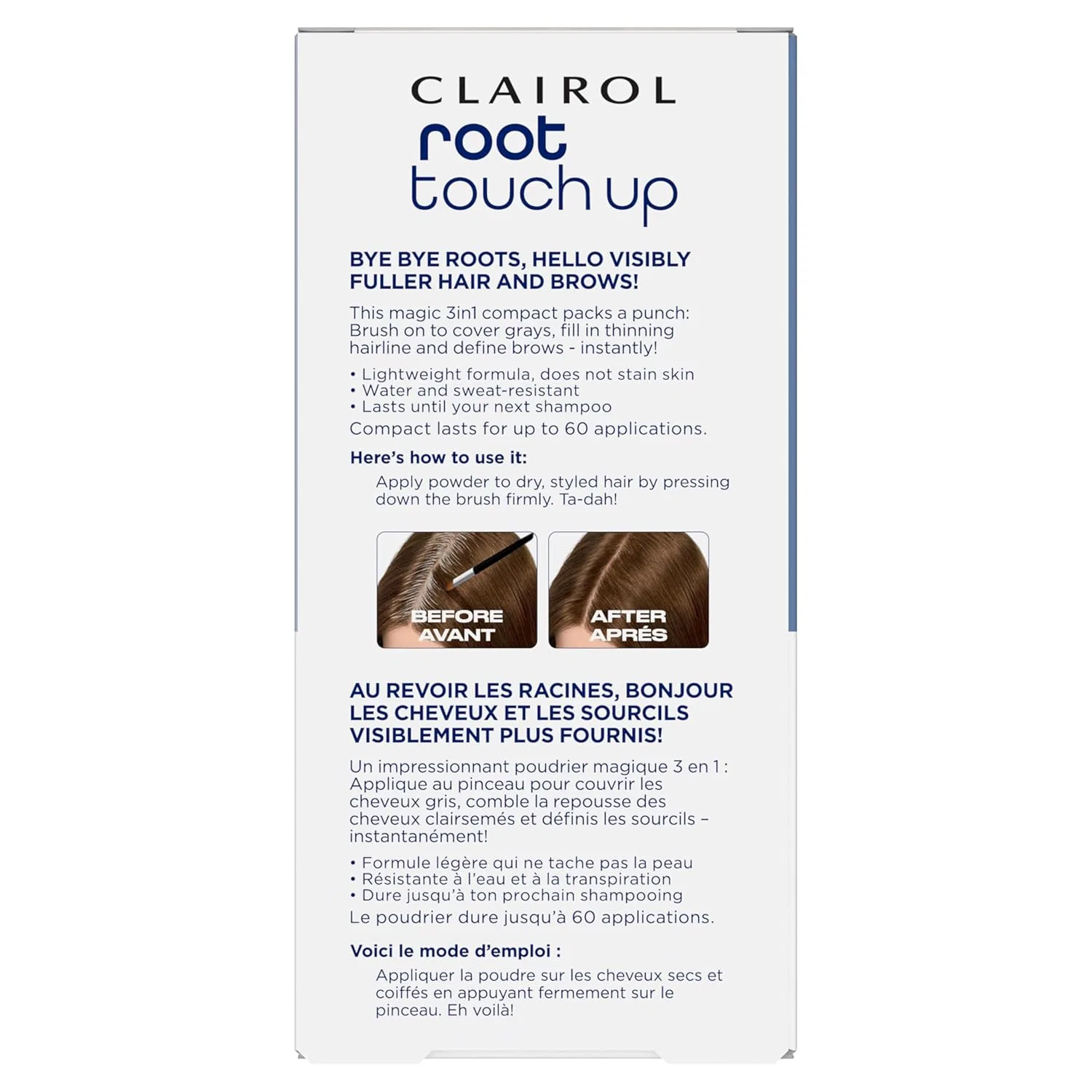 Маскирующая пудра для корней волос Clairol Root Touch-Up Clairol, Mid-Brown — фото 2