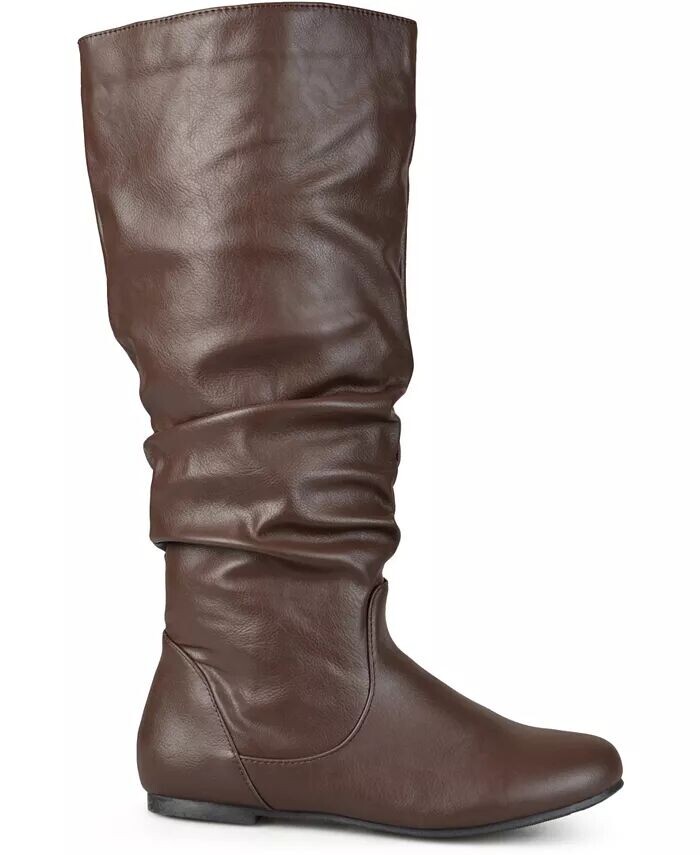 Женские сапоги Jayne Extra Wide Calf Slochy выше колена Journee Collection, коричневый — фото 2
