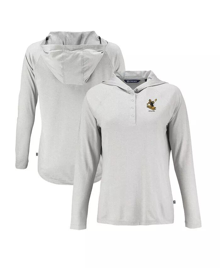 

Женская серая толстовка с капюшоном Pittsburgh Steelers Historic Coastline Epic Comfort Eco Raglan Cutter & Buck