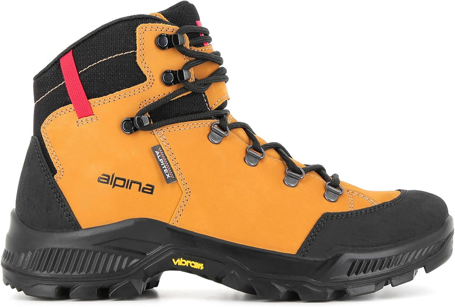 

Ботинки для походов Alpina STADOR Premium, Высота до щиколотки 18 см, Водонепроницаемые туристические ботинки с дышащей мембраной, Протектор для любой погоды - противоскользящая подошва, Сделано в Европе, желтый