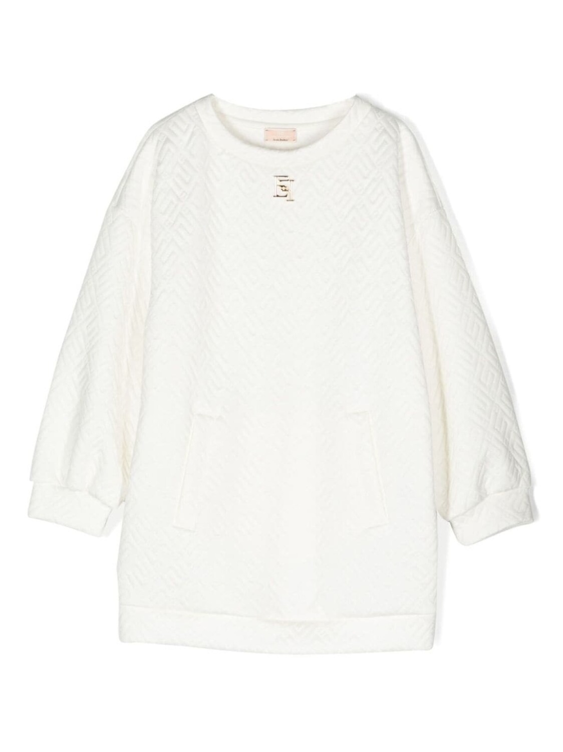

Elisabetta Franchi La Mia Bambina платье миди с монограммой, белый