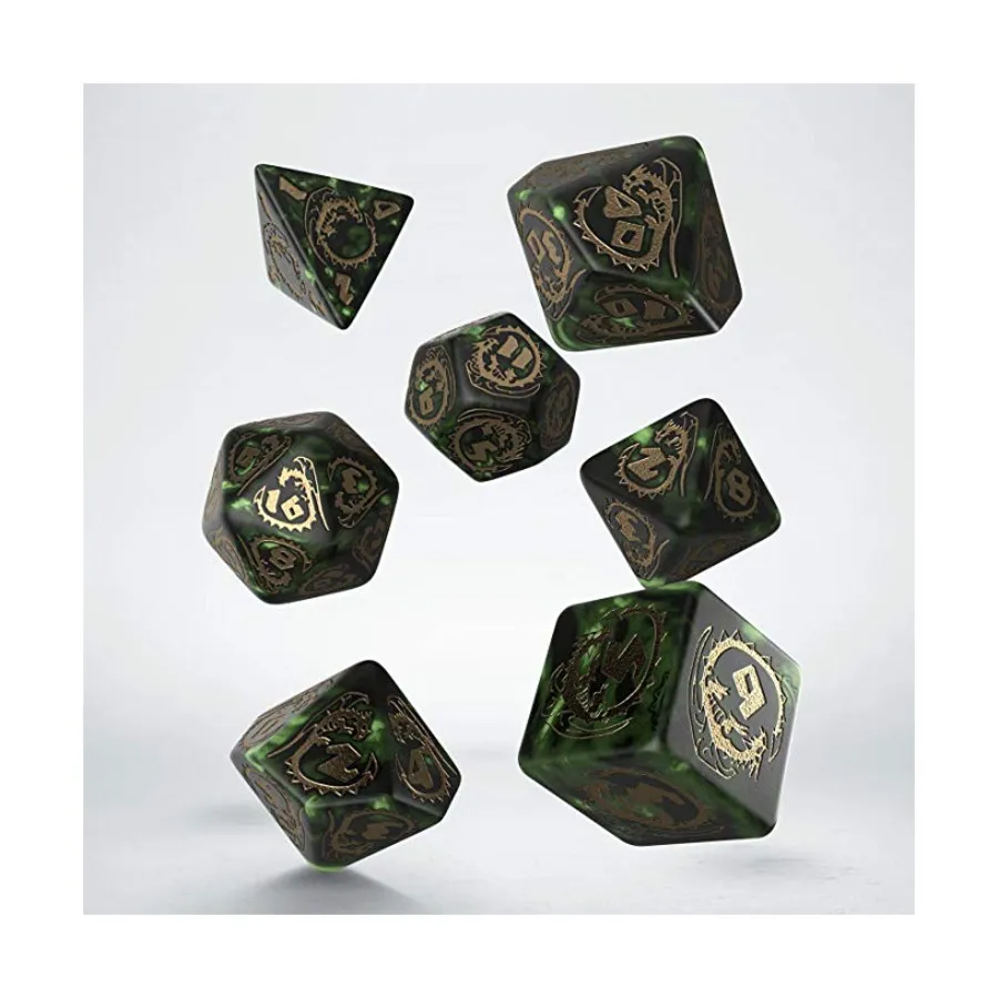 

Поли-набор Зеленый с золотом (7), Dragon Dice