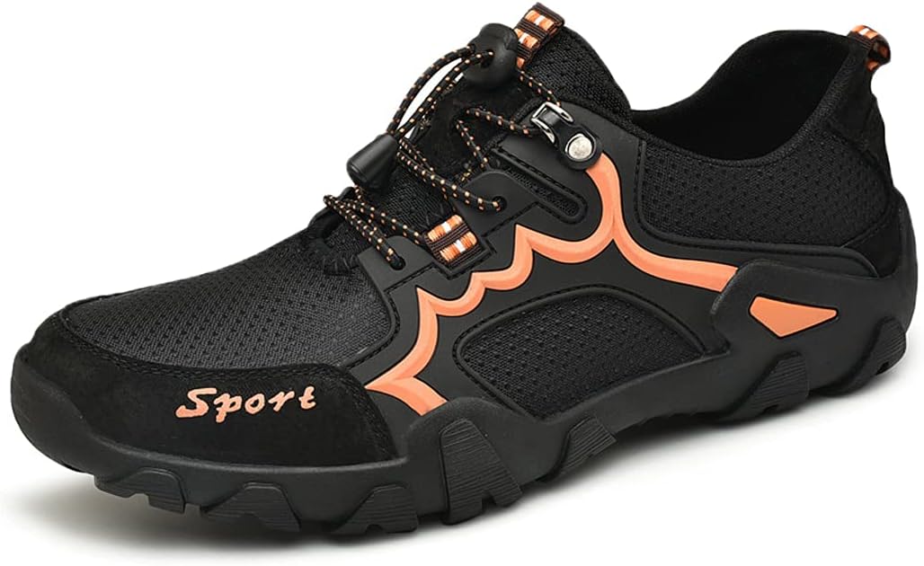 

Мужские треккинговые ботинки hongrenamz с низкой посадкой, противоскользящие, шнуровка, для прогулок, путешествий, кемпинга и езды на велосипеде, черный