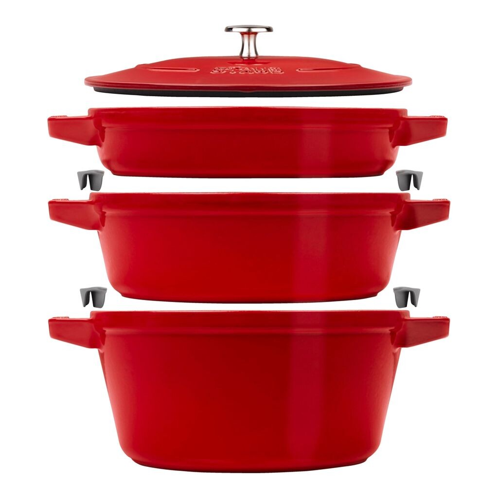 Набор кухонной посуды Staub, 4 предмета, вишнево-красный