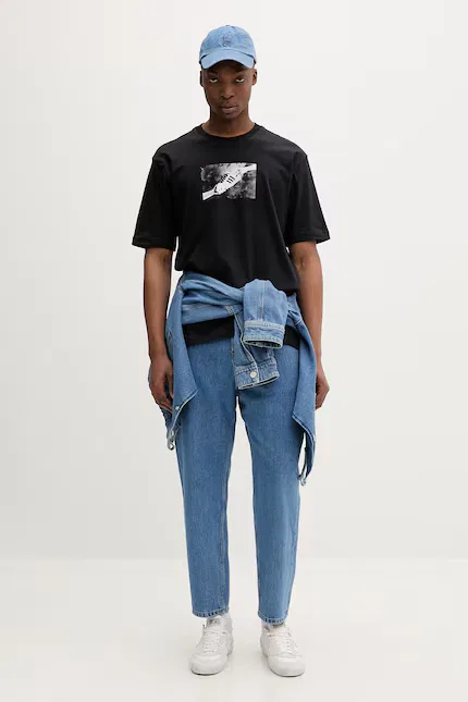 Футболка хлопковая T-shirt Adidas Originals, черный — фото 2