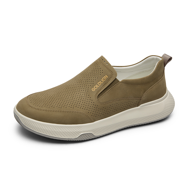 GOLDLION Мужские повседневные кроссовки низкие серые/хаки - хаки, цвет Khaki — фото 2