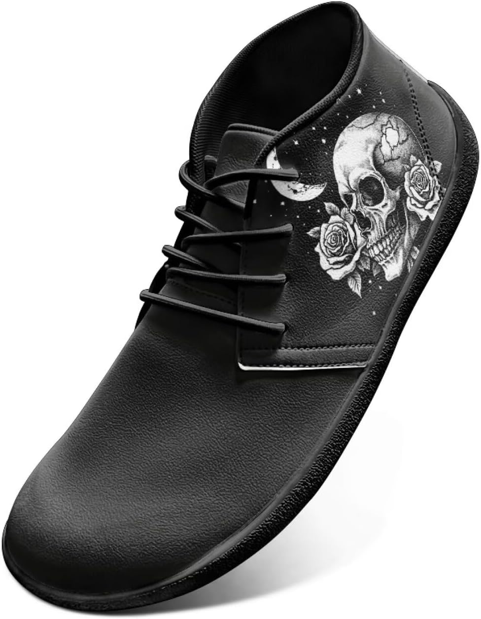 

Мужские широкие кроссовки для ходьбы, на шнуровке, минималистичный дизайн, противоскользящая подошва из пеноматериала с эффектом памяти, спортивные кроссовки, размеры US 6-14 Cugasmaru, Skull Rose