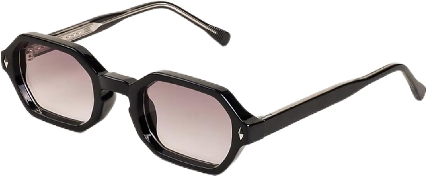 

Ретро-солнцезащитные очки в форме шестиугольника для женщин, маленькая оправа, винтажные солнцезащитные очки, классические винтажные очки с защитой от УФ-излучения UV400 OTICALA, Black-gray