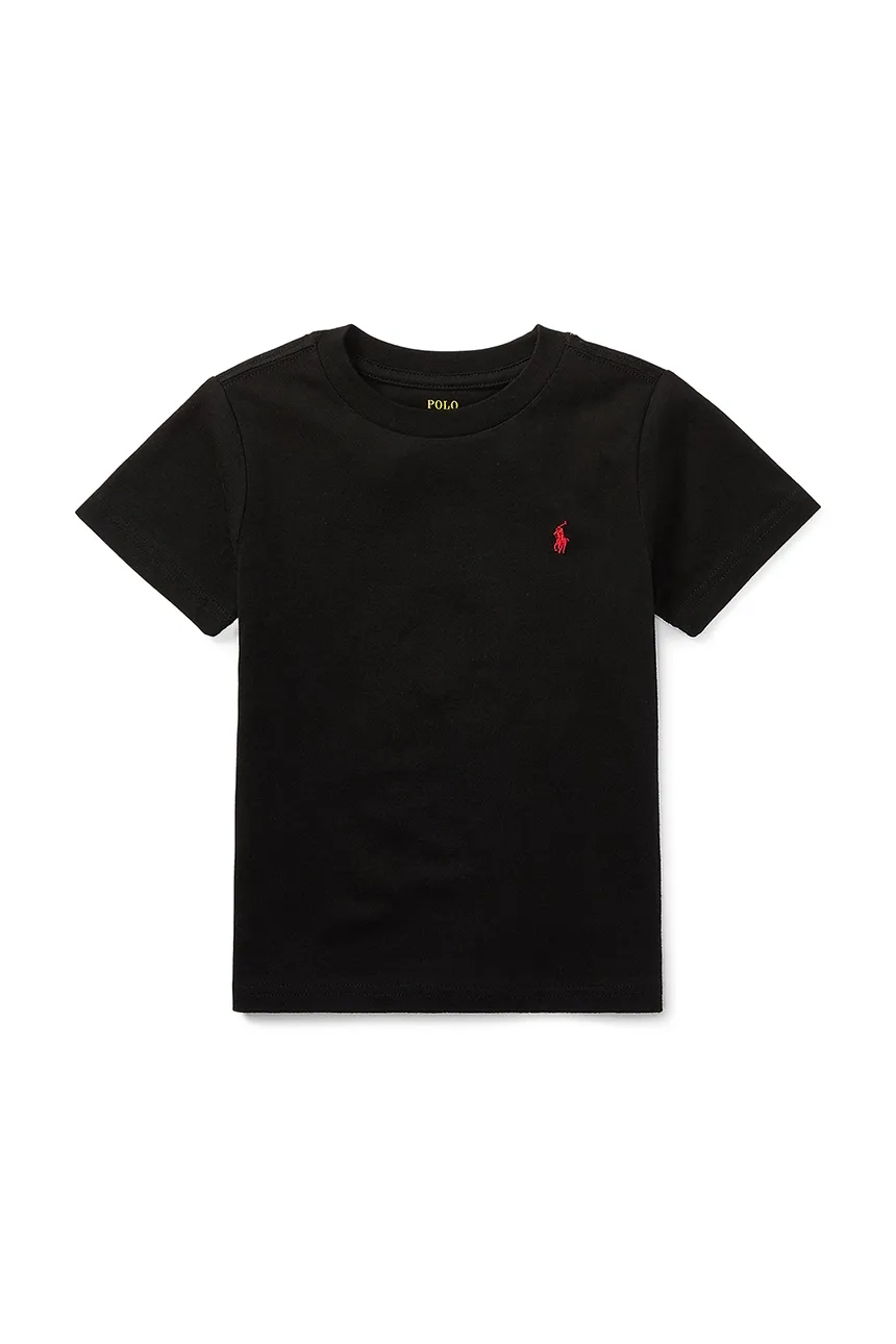 

Хлопковая футболка для детей Polo Ralph Lauren, черный