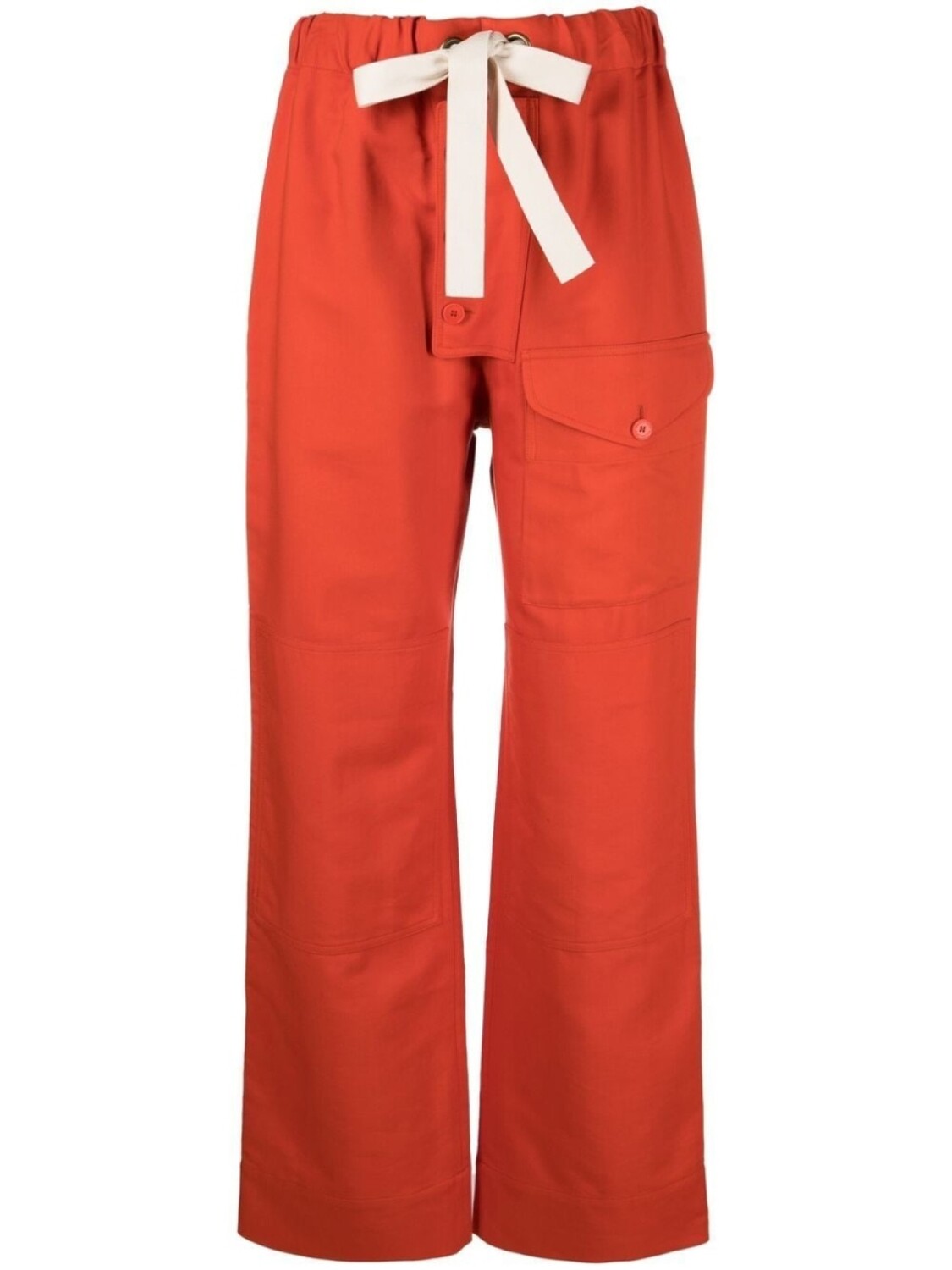 

Stella McCartney прямые брюки с кулиской, красный