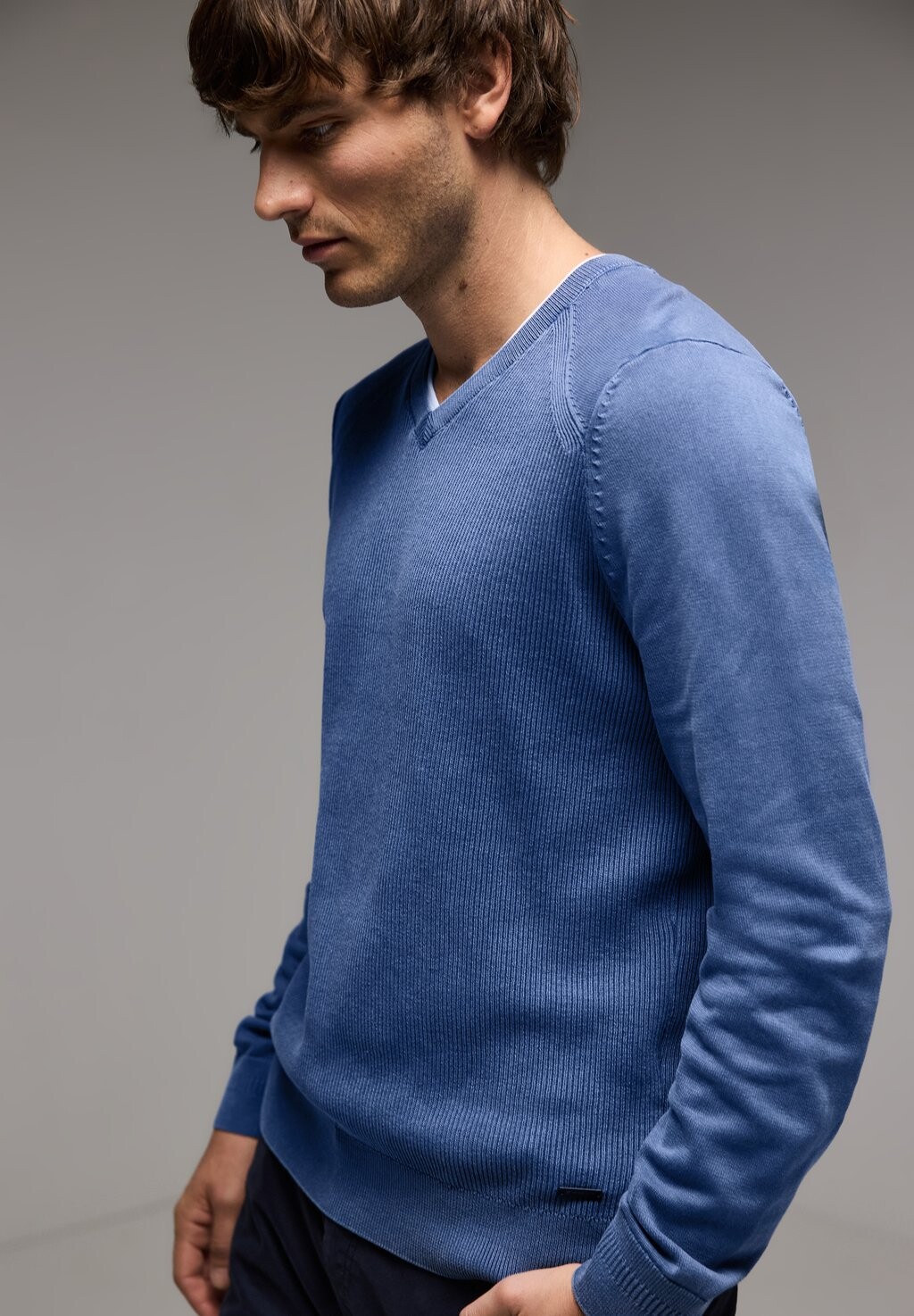

Джемпер IN WASHED OPTIK Street One MEN, синий