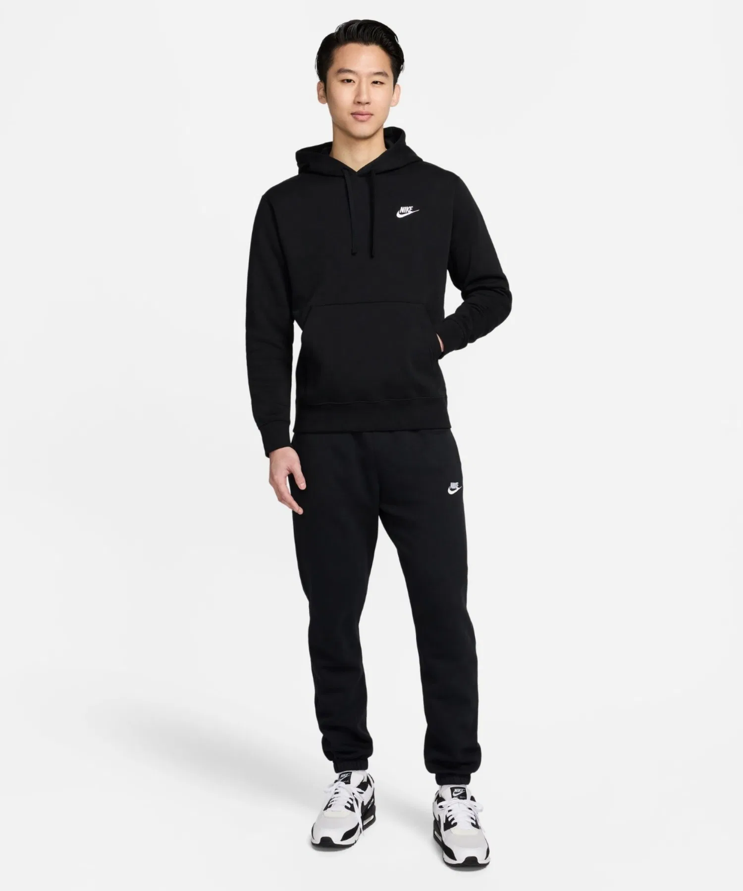 《В наличии комплект》 Толстовка Nike Sportswear Club Fleece Pullover Hoodie BV2655-010 черная — фото 3