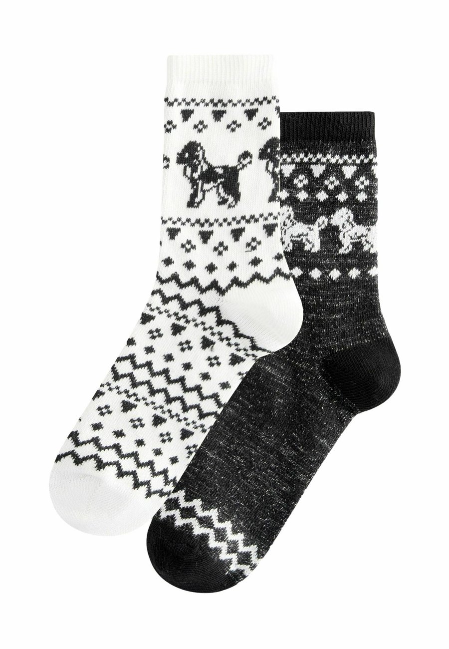 

Носки Next ANKLE 2 PACK , Black White Poodle/Black