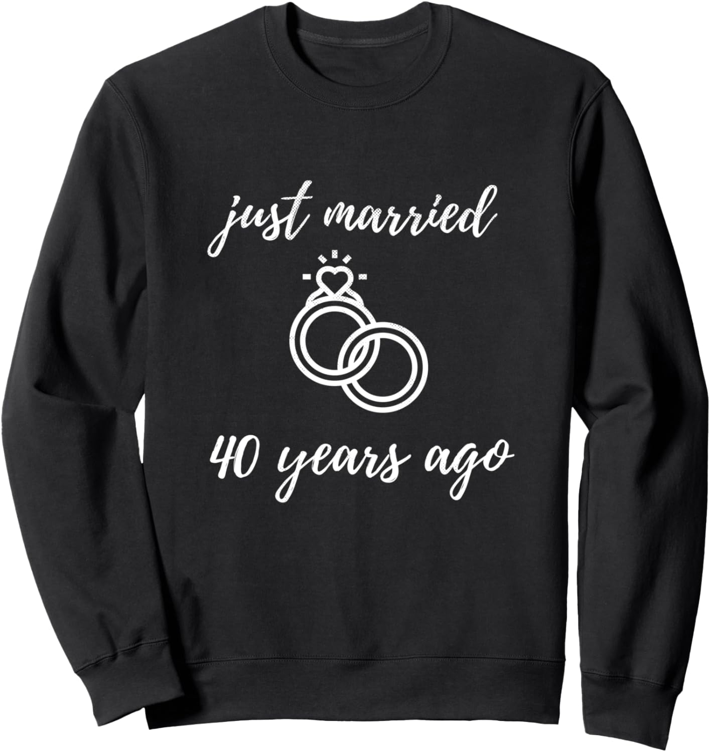 

40-я годовщина свадьбы. Толстовка к 40-й годовщине свадьбы Funny Wedding Anniversary Gifts Survived Years, черный