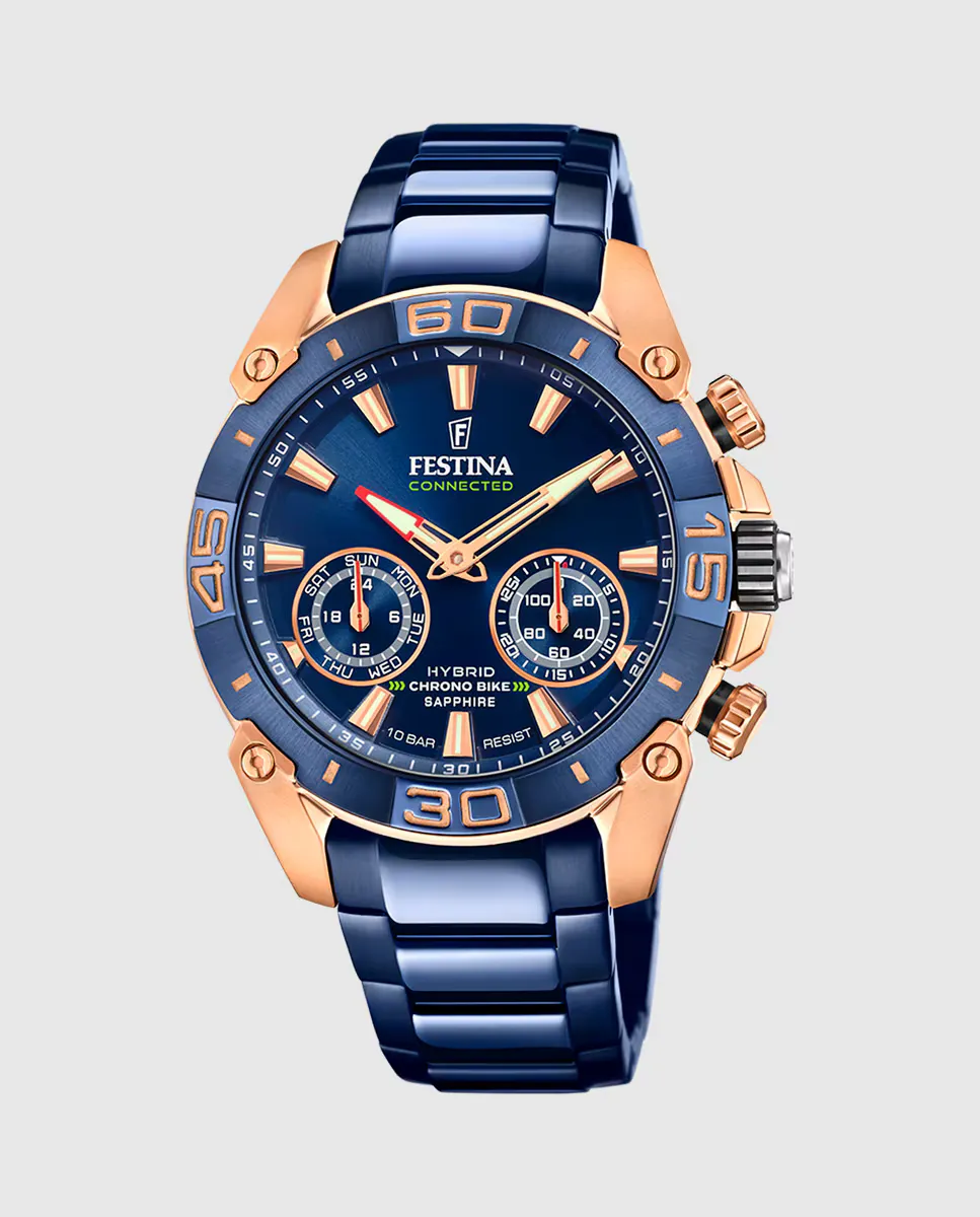 

F20549/1 Мужские часы Connected из синей стали Festina, синий