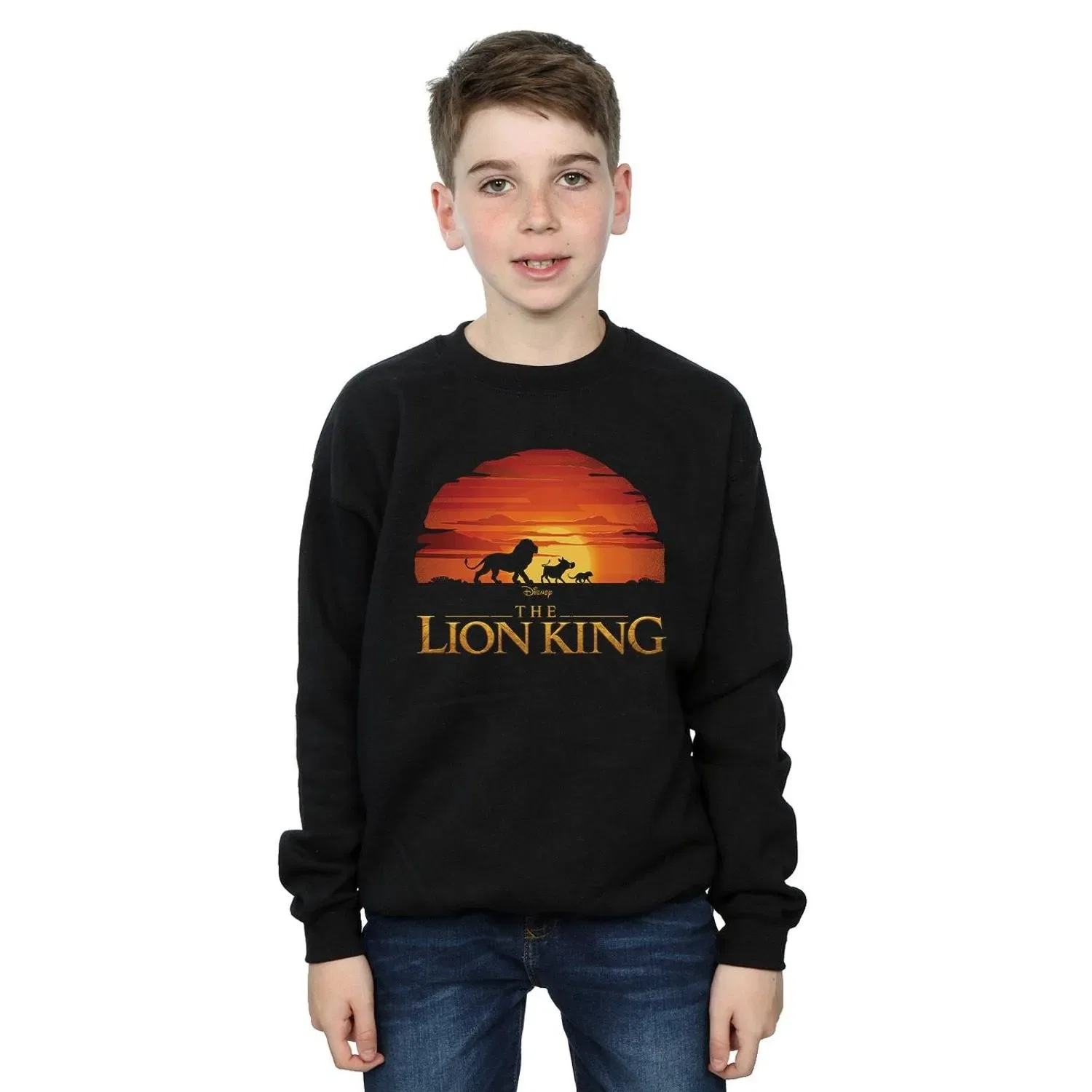 Детский свитшот с логотипом Disney Lion King, черный
