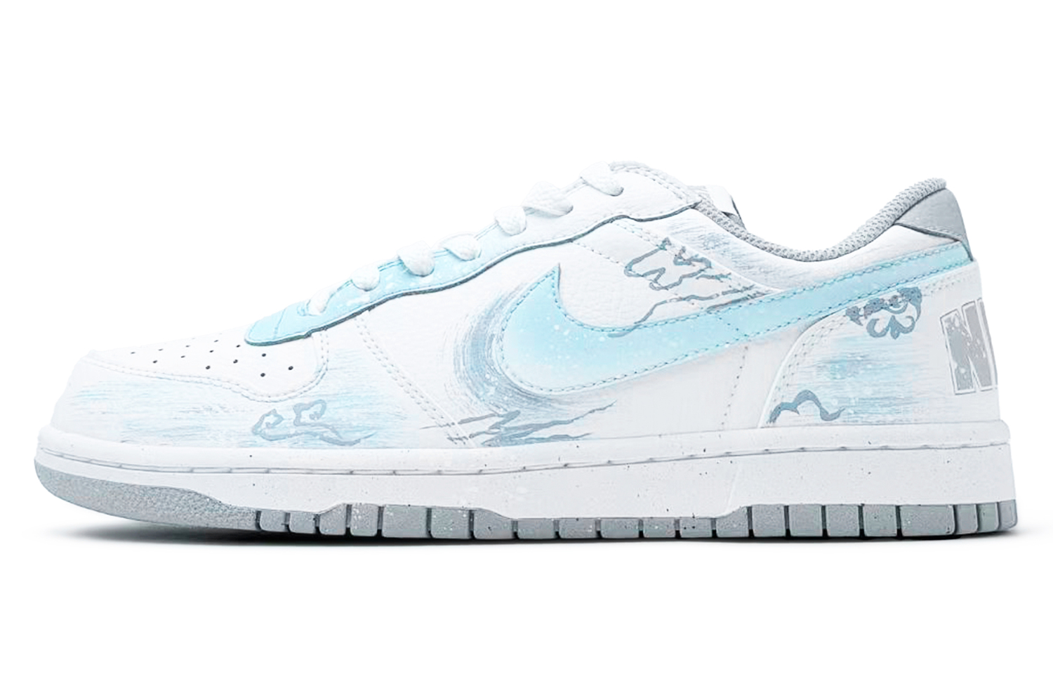 

Nike Мужские кроссовки для скейтбординга Big SSS Manufacturing Star Moon Wave Surge Abrasion Resistant низкие синие белые