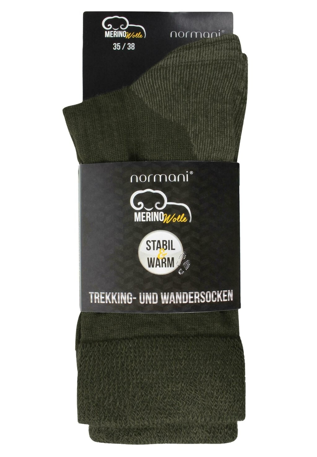 

Носки MID CUT MERINO HIKERS 2 PACK Normani, оливковый