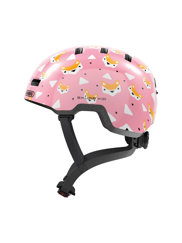 

ABUS Детский шлем Skurb Kid с изображением розовых лисиц