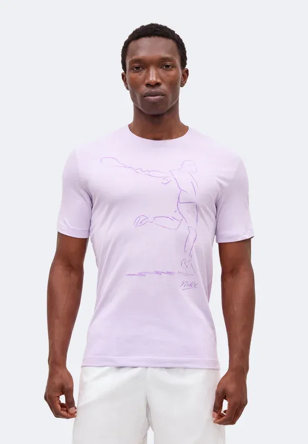 Футболка спортивная Nikecourt tee french open, Nike Performance, фиолетовый туман