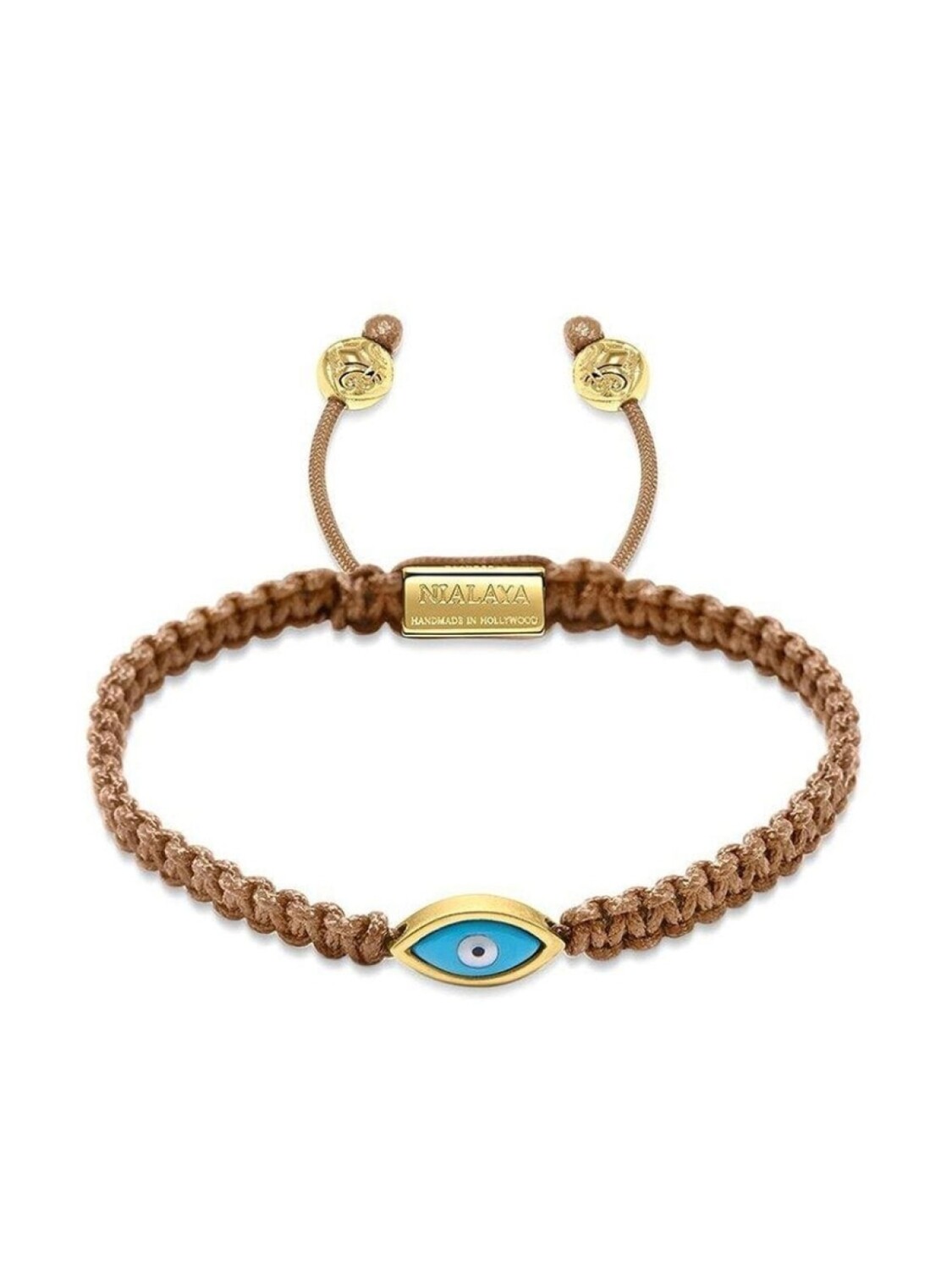 

Плетеный браслет с подвеской Nialaya Jewelry, коричневый