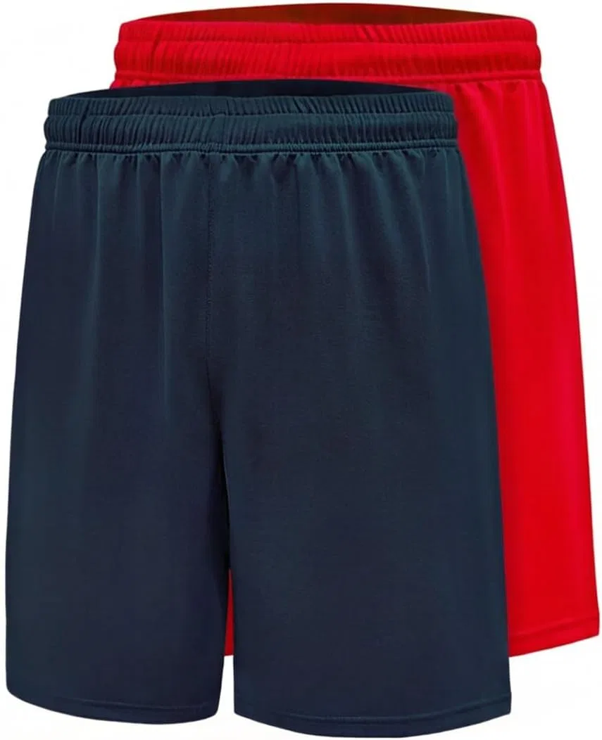 Детские шорты для спорта 2 шт, DINGDONG'S CLOSET, Navy Red