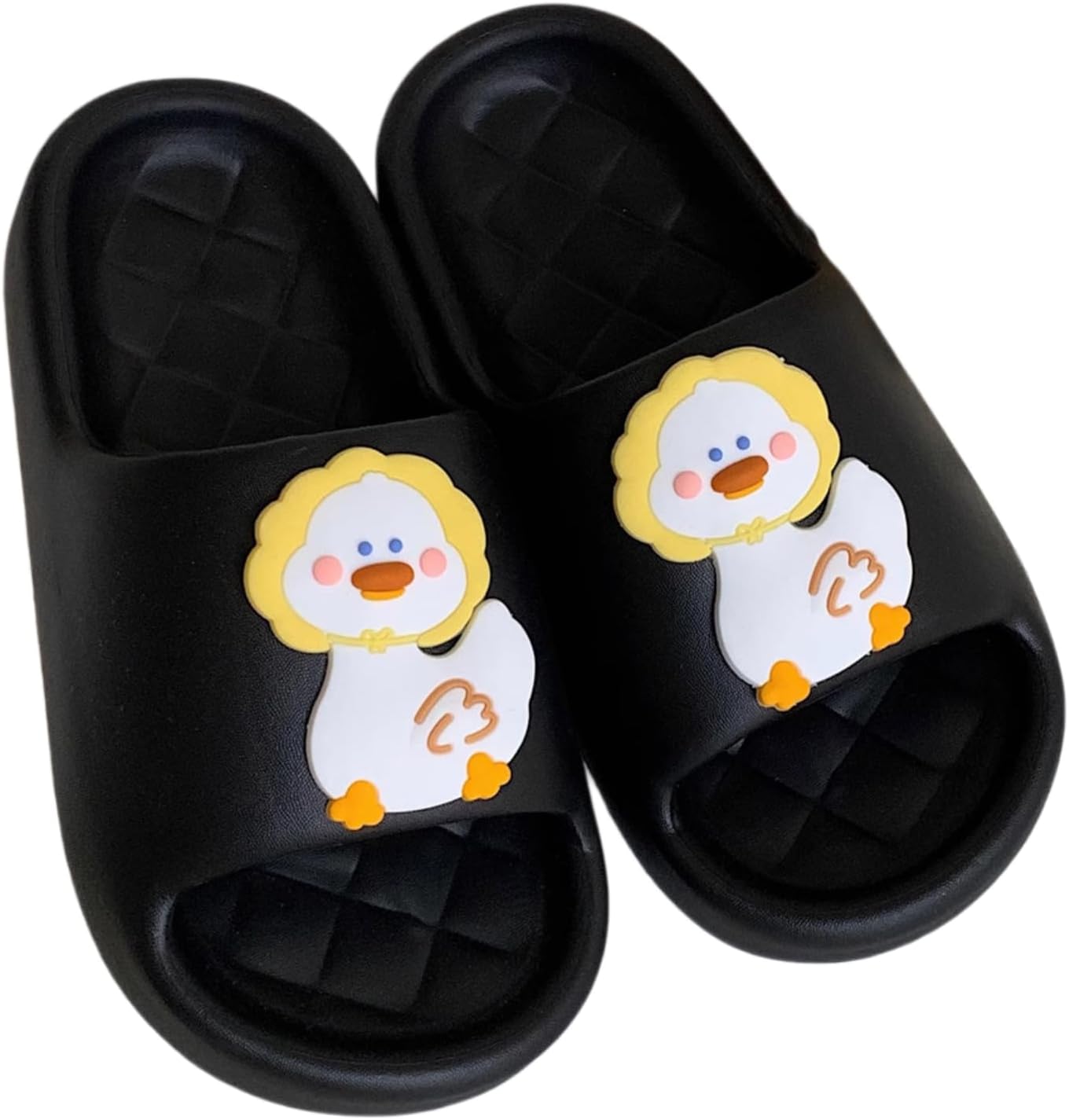 

Унисекс летние шлепанцы с милым утенком для душа, для мужчин и женщин, домашние и тапочки для ванной Ypnmr, черный