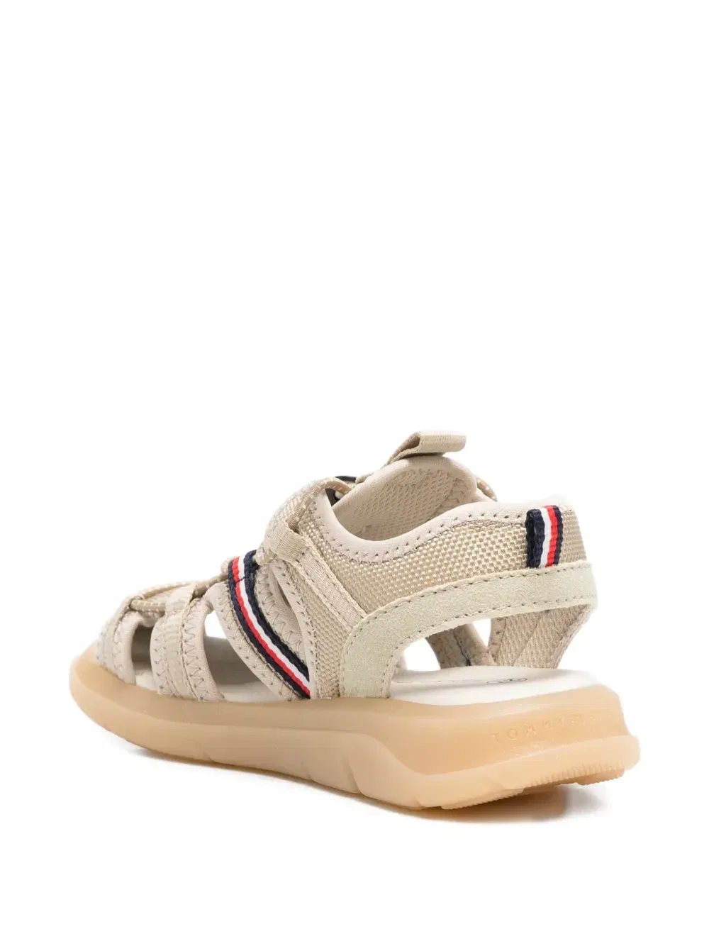 Сандалии со вставками и застежкой-тоггл Tommy Hilfiger Junior, бежевый — фото 2