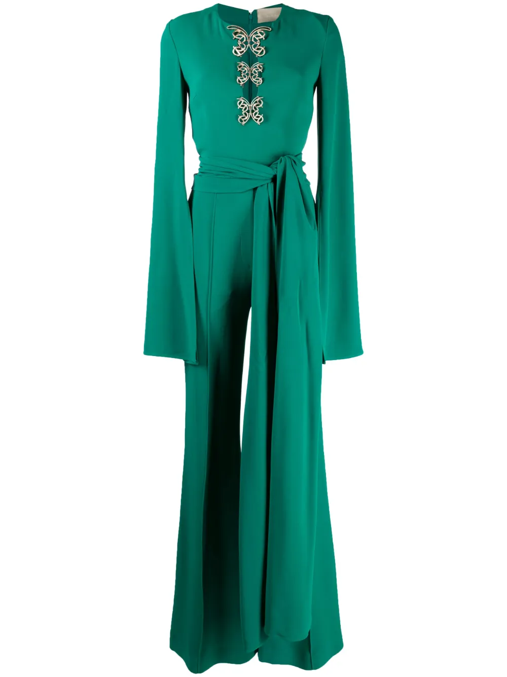 

Расклешенный комбинезон Elie Saab, зеленый