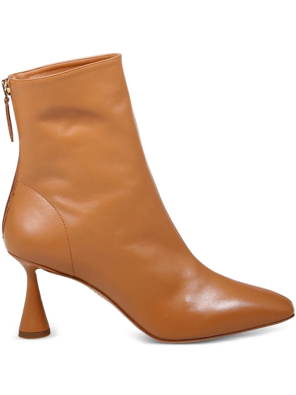 Ботильоны Amore 70 на молнии Aquazzura, коричневый