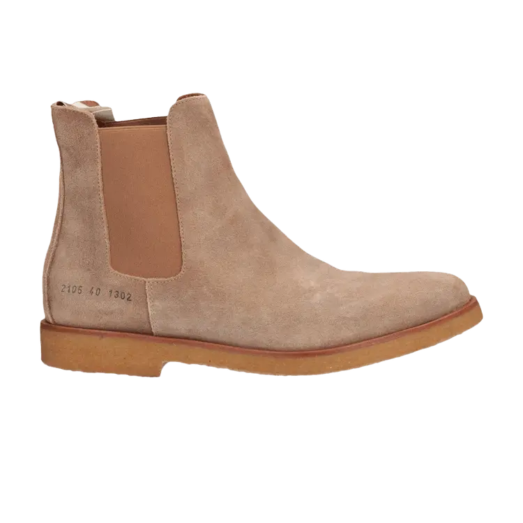 

Ботинки Common Projects Chelsea Boot Waxed Suede Tan, желто-коричневый