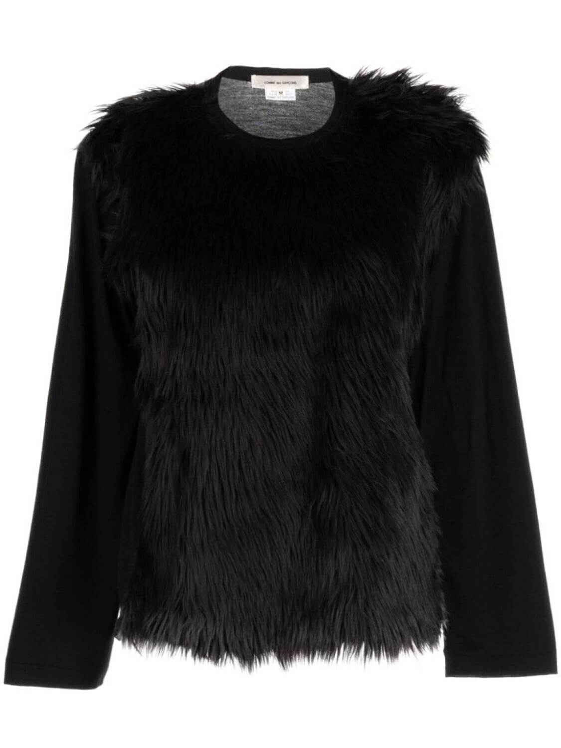 

Comme Des Garçons лонгслив с мехом, черный