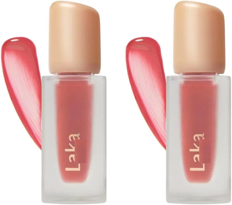 Набор блесков для губ High Color Watery Lip Tint, 2 шт., 4.5 г, Joyful (кораллово-красный)