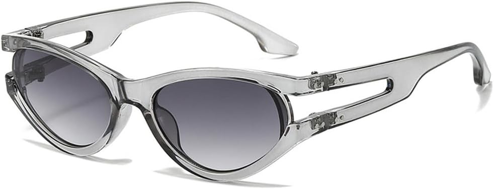 

Модные солнцезащитные очки для активного отдыха и спорта, женские и мужские, роскошные овальные солнцезащитные очки для женщин в полой оправе, очки с защитой от УФ-излучения UV400 TKKTLLT, Gray Gray