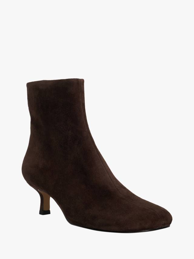 Orina Suede асимметричные ботильоны на каблуке kitten heel Dune London, Brown — фото 4