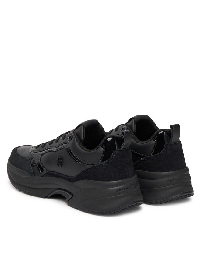 Кроссовки Chunky Runner Patent FW0FW08840 Tommy Hilfiger, черный — фото 3