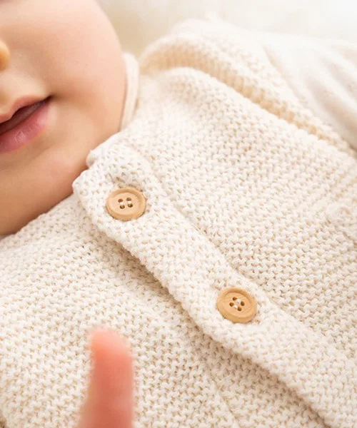 Бэби-жилет из органического хлопка pompkins BABY OYOBALE, бежевый — фото 4