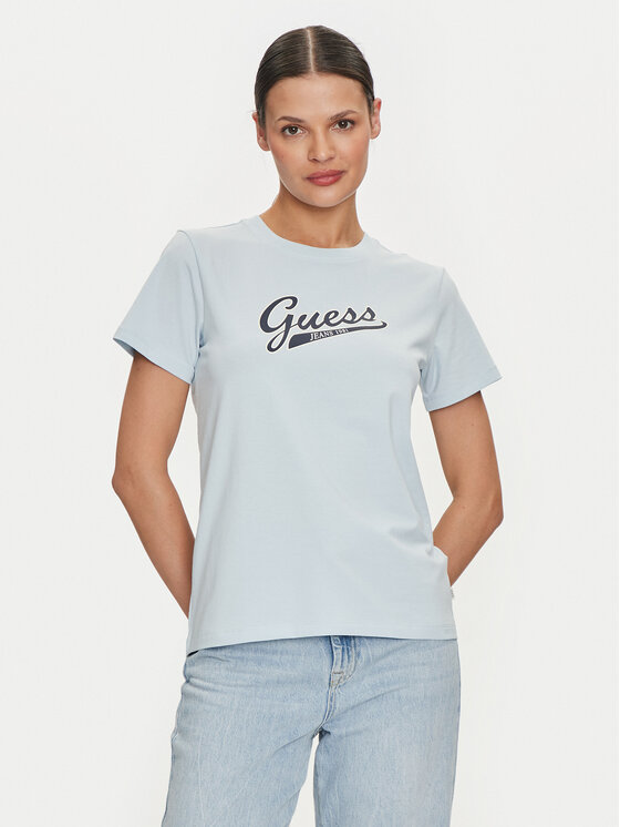 

Футболка 165657 классического кроя Guess Jeans, синий